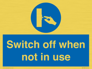 Switch off when not in use